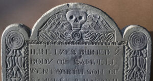Image of Marker #295's tympanum - headstone for Samuell Wentworth, 1711